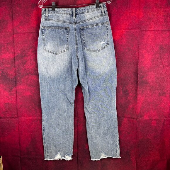 VANILLA STAR 90 s BOYFRIEND JUNIOR JEANS DISTRASSED LOOK,SIZE 9, HIGH RISE DENIM - Picture 9 of 14